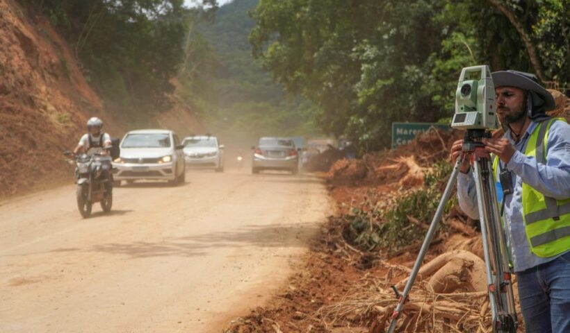DER libera parte do tráfego no km 174 da Rio-Santos entre São Sebastião e Ubatuba