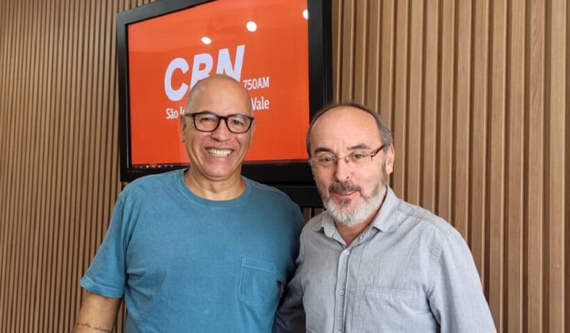 Agliberto Chagas e Fernando Carlos, no quadro CBN Inovação, que tratou sobre um setor da economia