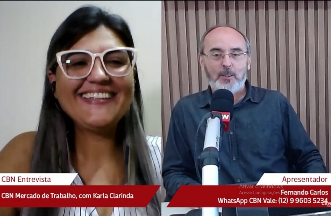 karla Clarinda e Fernando Carlos. Tema do CBN Mercado de Trabalho: Integração de times
