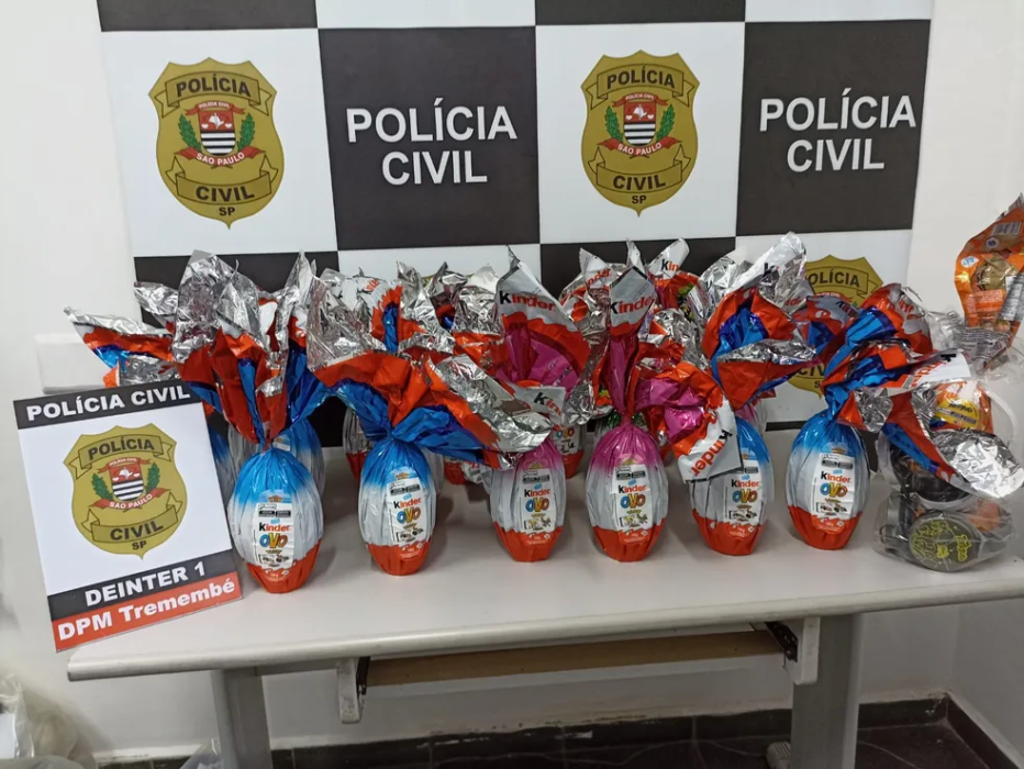 Tremembé: Suspeitos de cometerem furtos na cidade, são pegos com mais de 20 ovos de páscoa