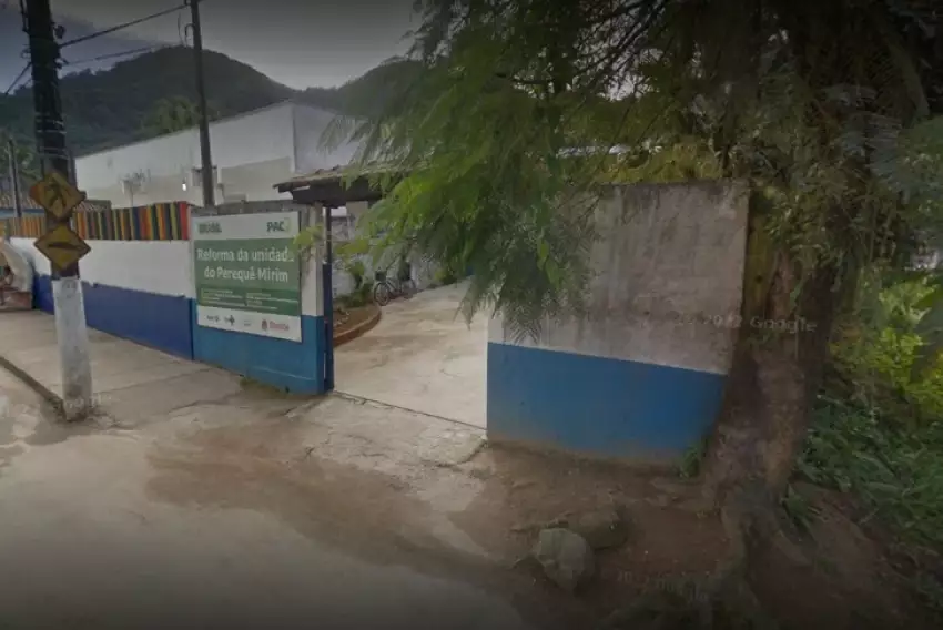 Fachada da UBS Perequê-Mirim em Ubatuba