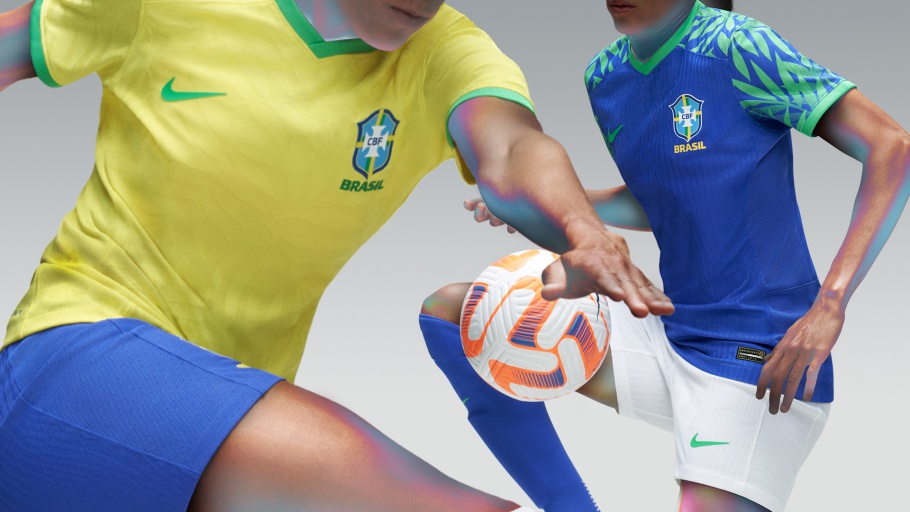 Novos uniformes da Seleção Brasileira Feminina que serão utilizados na Copa do Mundo 2022
