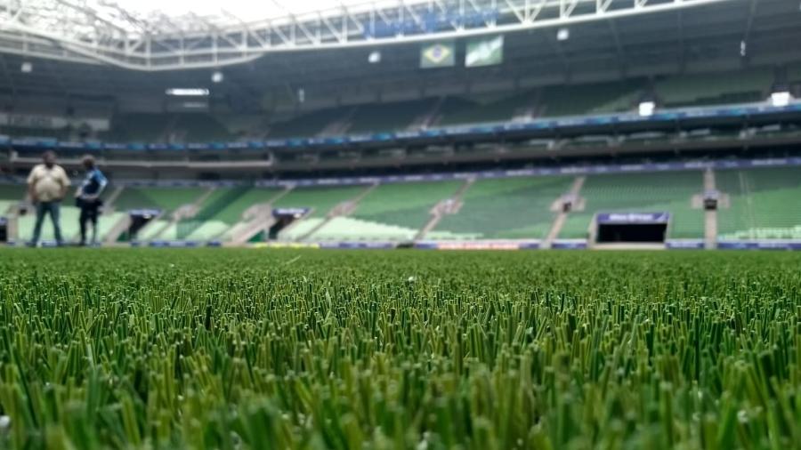 Grama sintética utilizada no Allianz Parque ajudou a preservar o estádio do Palmeiras, que recebe shows e jogos de futebol 