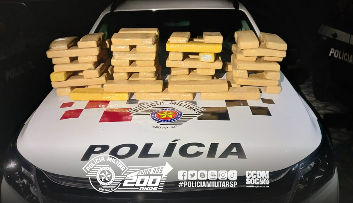 Armas, celulares e mais de 60 tijolos de maconha apreendidos pela polícia em Taubaté