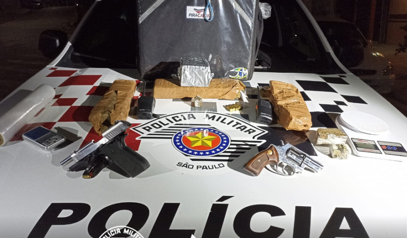 Armas, celulares e mais de 60 tijolos de maconha apreendidos pela polícia em Taubaté