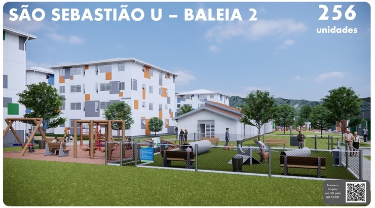 Projeto de moradias sustentáveis no bairro Baleia 2, em São Sebastião