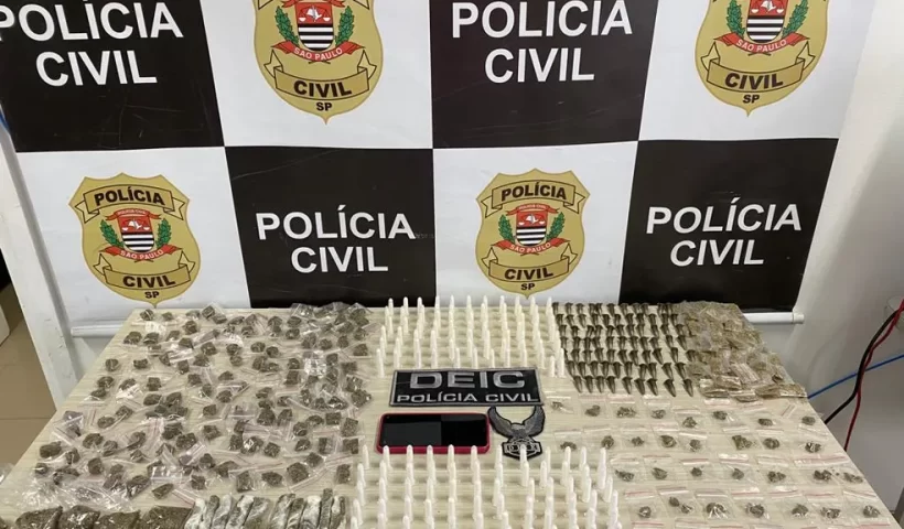 Homem é preso por tráfico de drogas em São José dos Campos; A polícia apreendeu mais de 200 pinos de cocaína