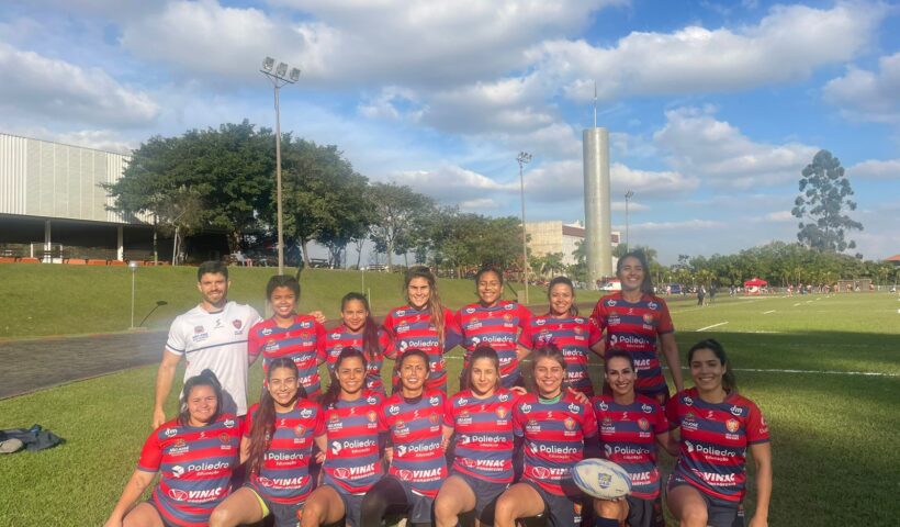 Time do São José Rugby Feminino, campeão da 2ª Etapa da Copa São Paulo de Sevens
