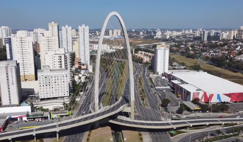 Foto aérea da cidade de SJC, em alusão ao Censo 2022 do IBGE que foi divulgado