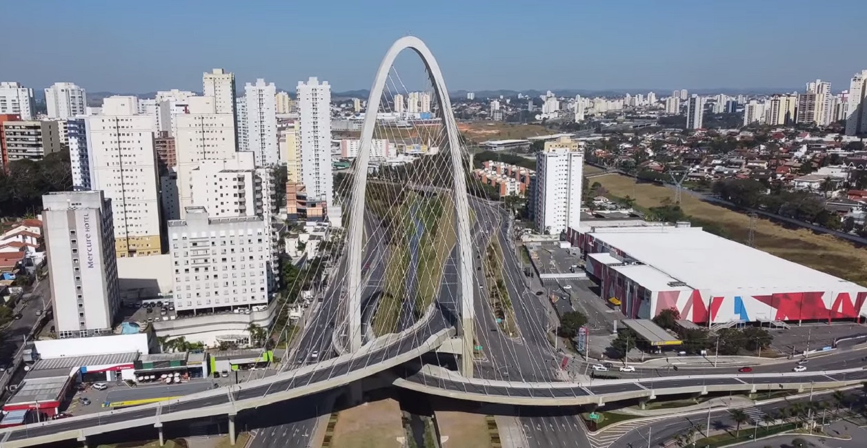 Foto aérea da cidade de SJC, em alusão ao Censo 2022 do IBGE que foi divulgado