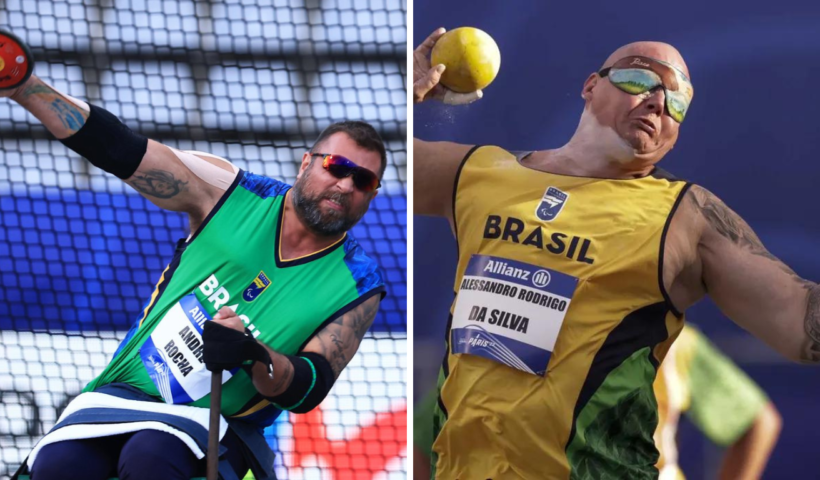 André Rocha (esquerda) e Alessandro da Silva (direita) foram destaque no Campeonato Mundial de Paratletismo 2023