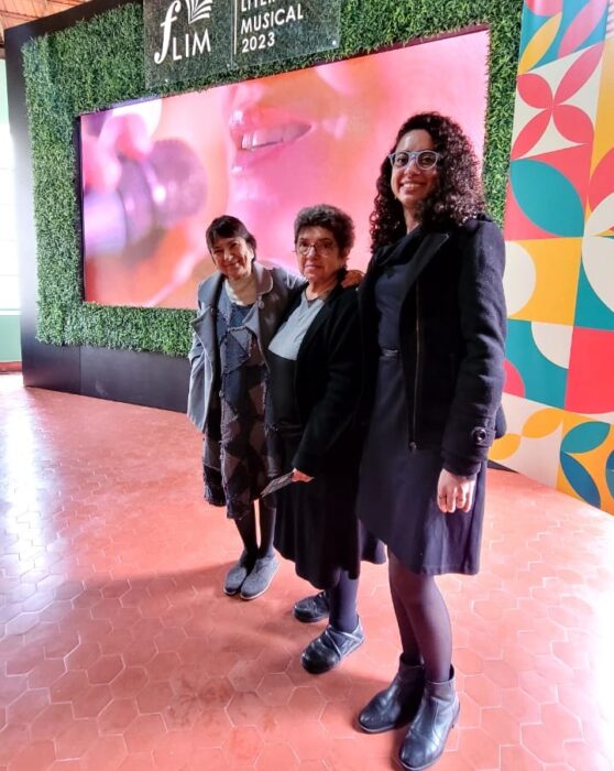 Alice Penna e Costa, Tania Rivitti e Bianca Mantovani, curadoras da FLIM 2023)