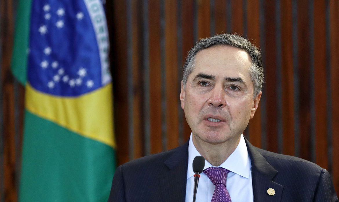 Entrevista coletiva do ministro Roberto Barroso em videoconferência. Barroso foi eleito próximo presidente do stf