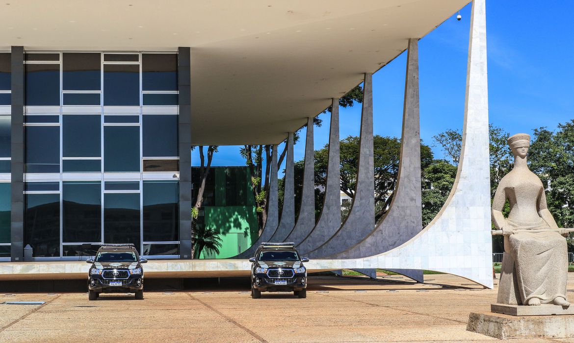 Fachada do STF (Supremo Tribunal Federal) que foi atacada nos atos golpistas de 8 de janeiro. 