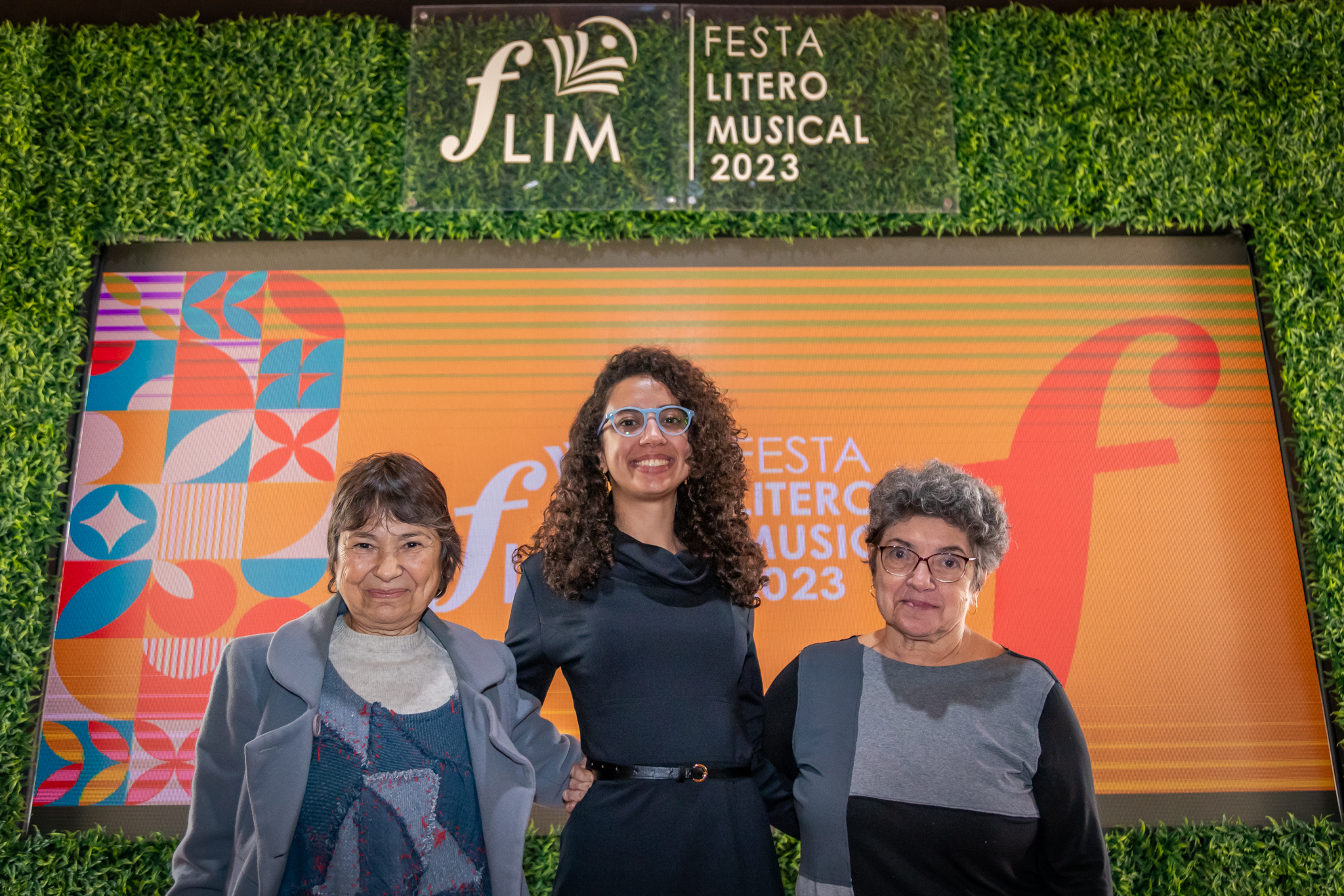 Alice Penna e Costa, Tania Rivitti e Bianca Mantovani, curadoras da FLIM 2023