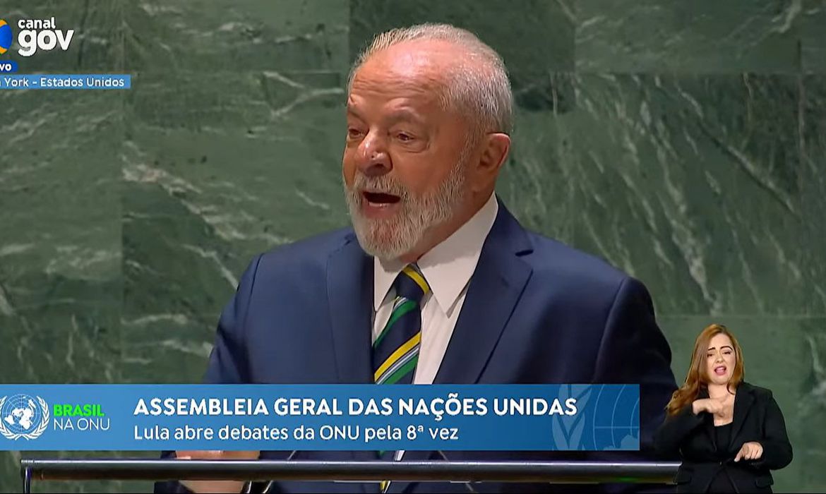 Nova York, Estados Unidos, 19.09.2023 - Presidente Lula discursa na abertura da 78º Assembleia Geral da ONU. 