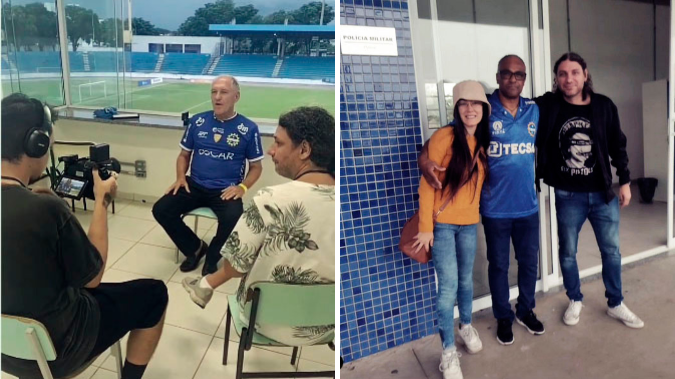 Tião Marino e Joãozinho, ídolos do São José EC, também foram entrevistados durante as gravações