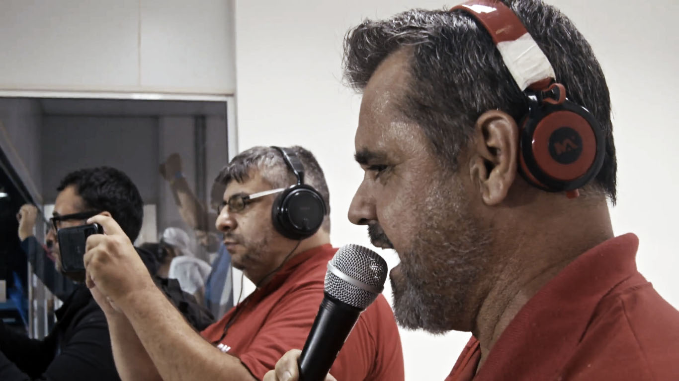 Equipe da CBN Vale Esportes também faz parte das gravações do documentário