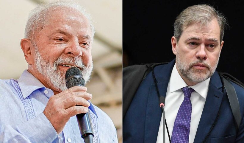 Lula (presidente da República) e Dias Toffoli (Ministro do STF). Foto: Arte