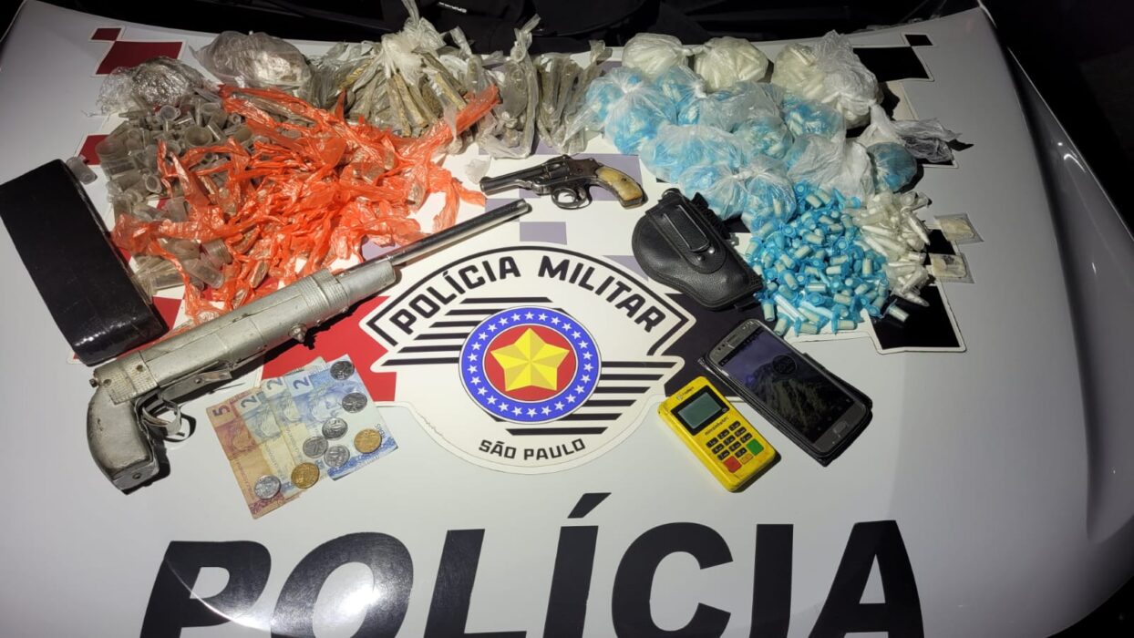 Homem é preso por tráfico de drogas e porte ilegal de arma de fogo