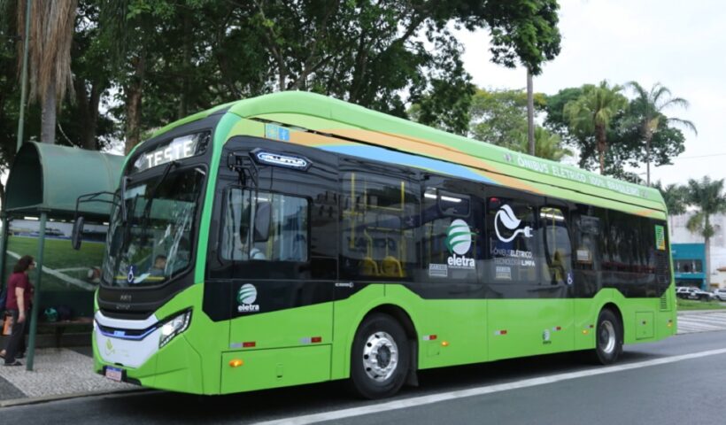 Novo ônibus elétrico de SJC. Prefeitura descreveu itinerários onde o veículo passará durante os testes