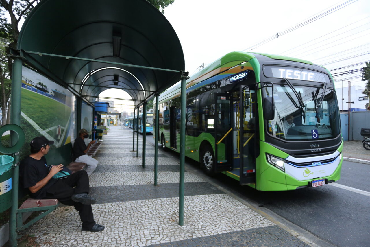 Ônibus elétricos estão em fase de teste em São José dos Campos