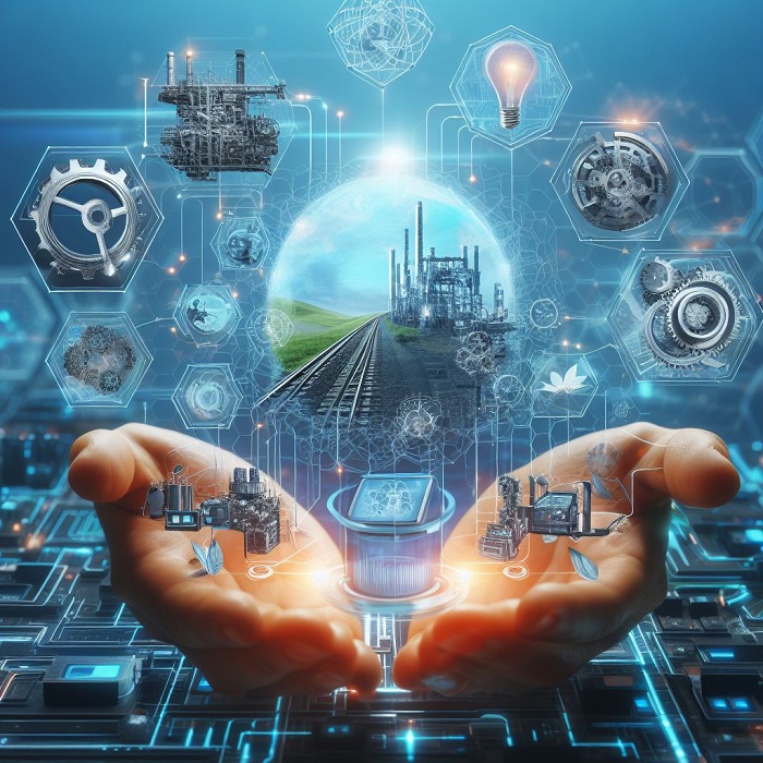 Mãos e diversas miniaturas computadorizadas mostrando inovações em tecnologia. CBN Inovação: Saiba o que são Megatendências do Futuro