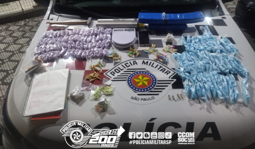 Homem é preso com drogas e munições em Taubaté