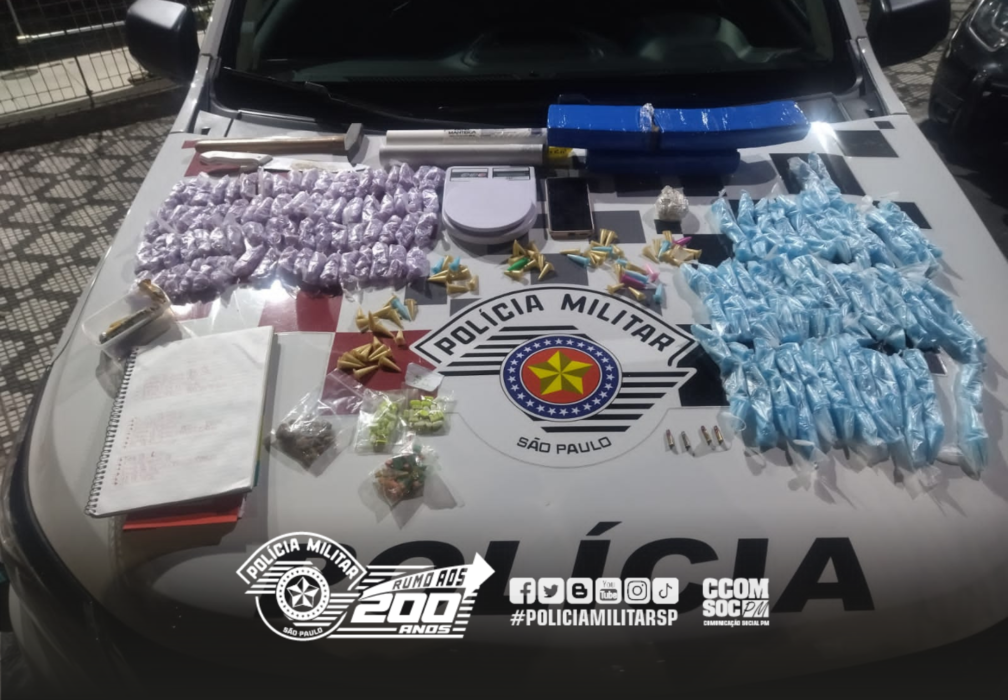 Homem é preso com drogas e munições em Taubaté