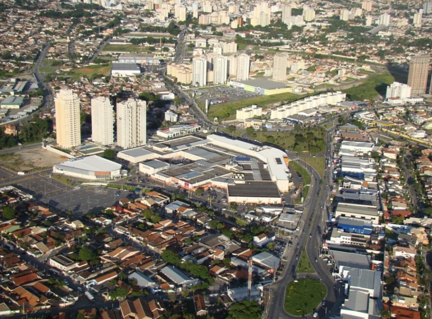 Vista aérea da cidade de Taubaté