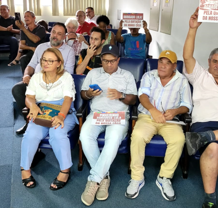 Representantes dos moradores do Pinheirinho na visita do Ministro Alexandre Padilha em São José dos Campos