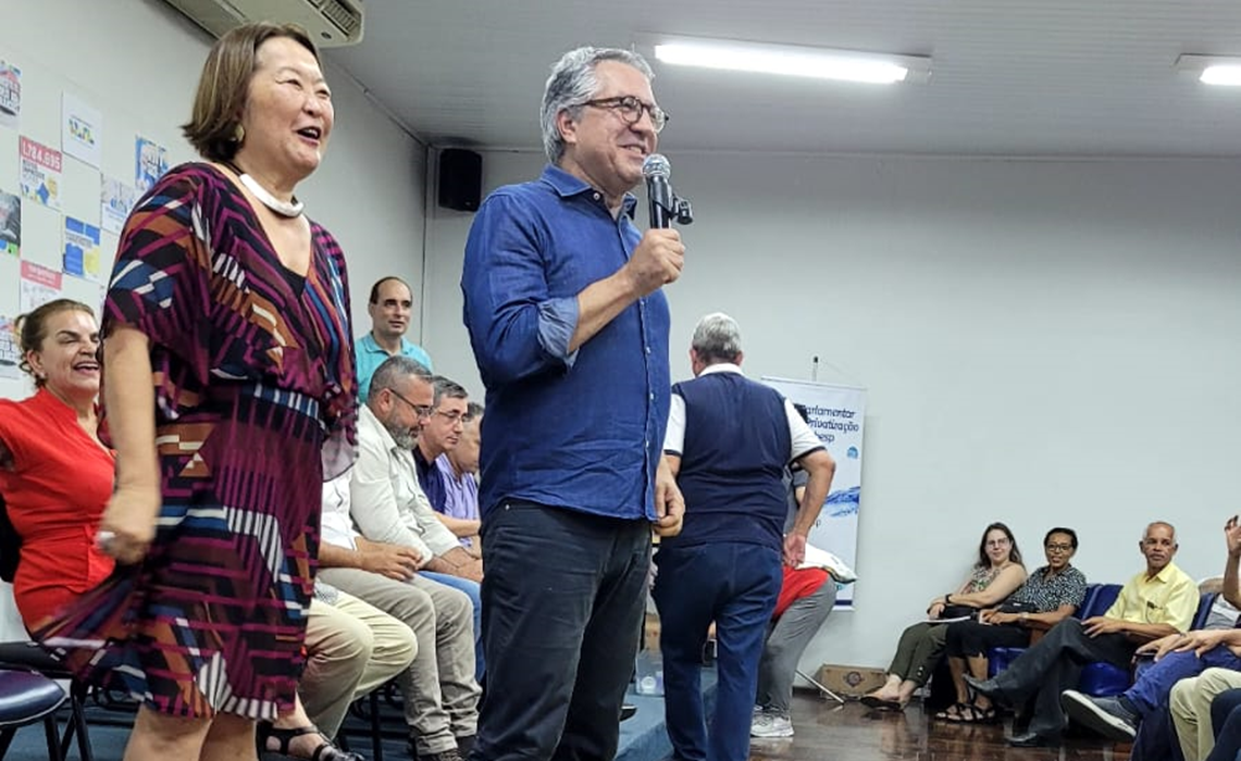 Ministro Alexandre Padilha (PT) e Vereadora Amélia Naomi (PT)