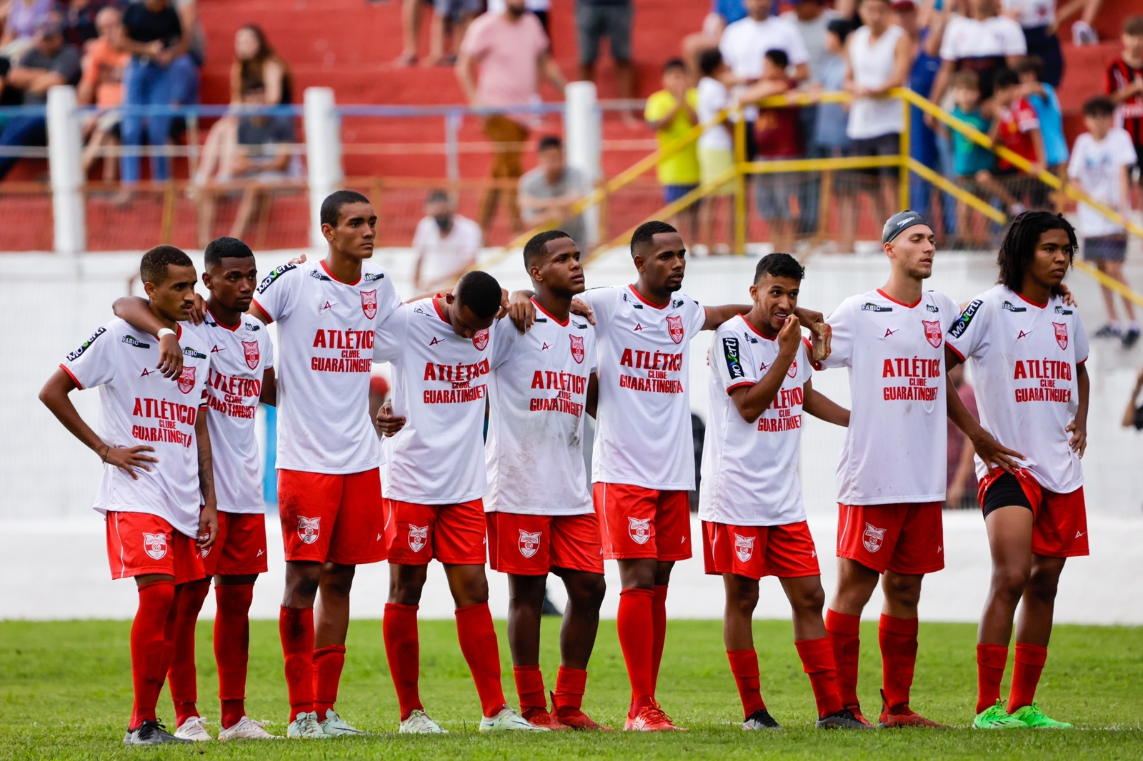 Jogadores do Atlético Guaratinguetá durante a disputa da Copinha deste ano