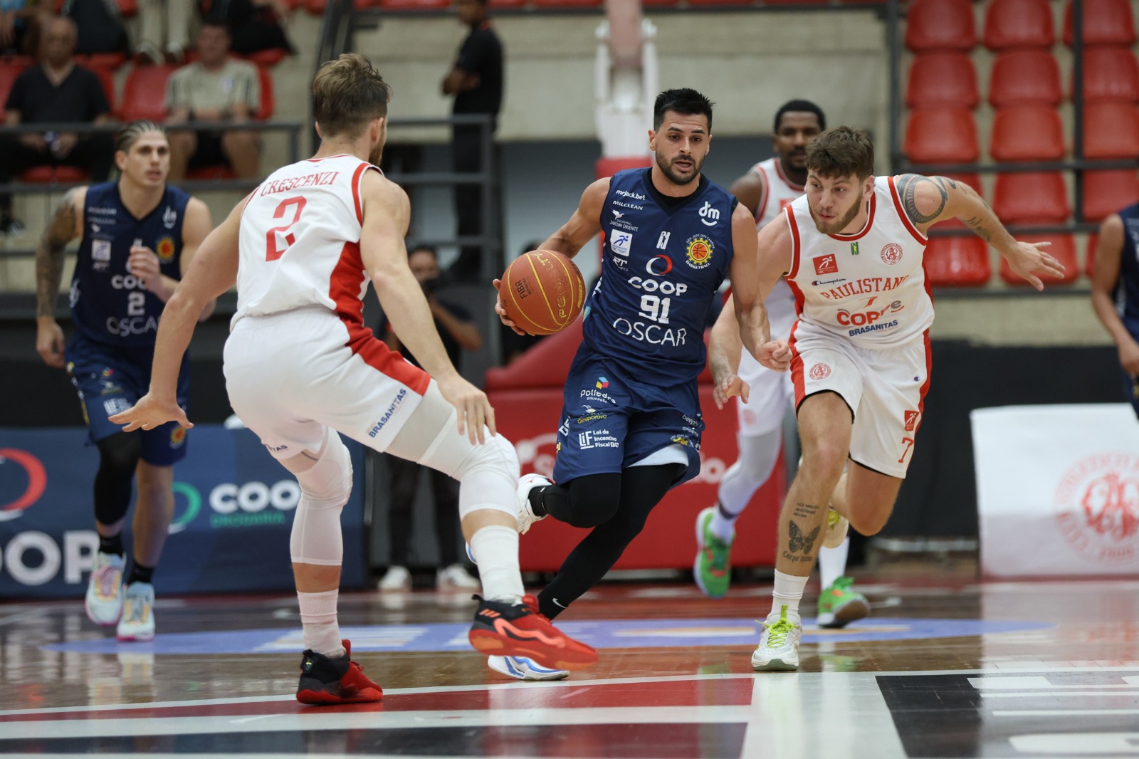 Jogo entre São José Basketball e Paulistano pelo NBB 2023/2024