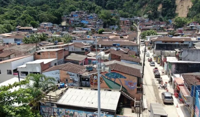 Sirene de emergência em São Sebastião. Defesa Civil de SP realiza treinamento para acionamento da sirene de emergência, em São Sebastião