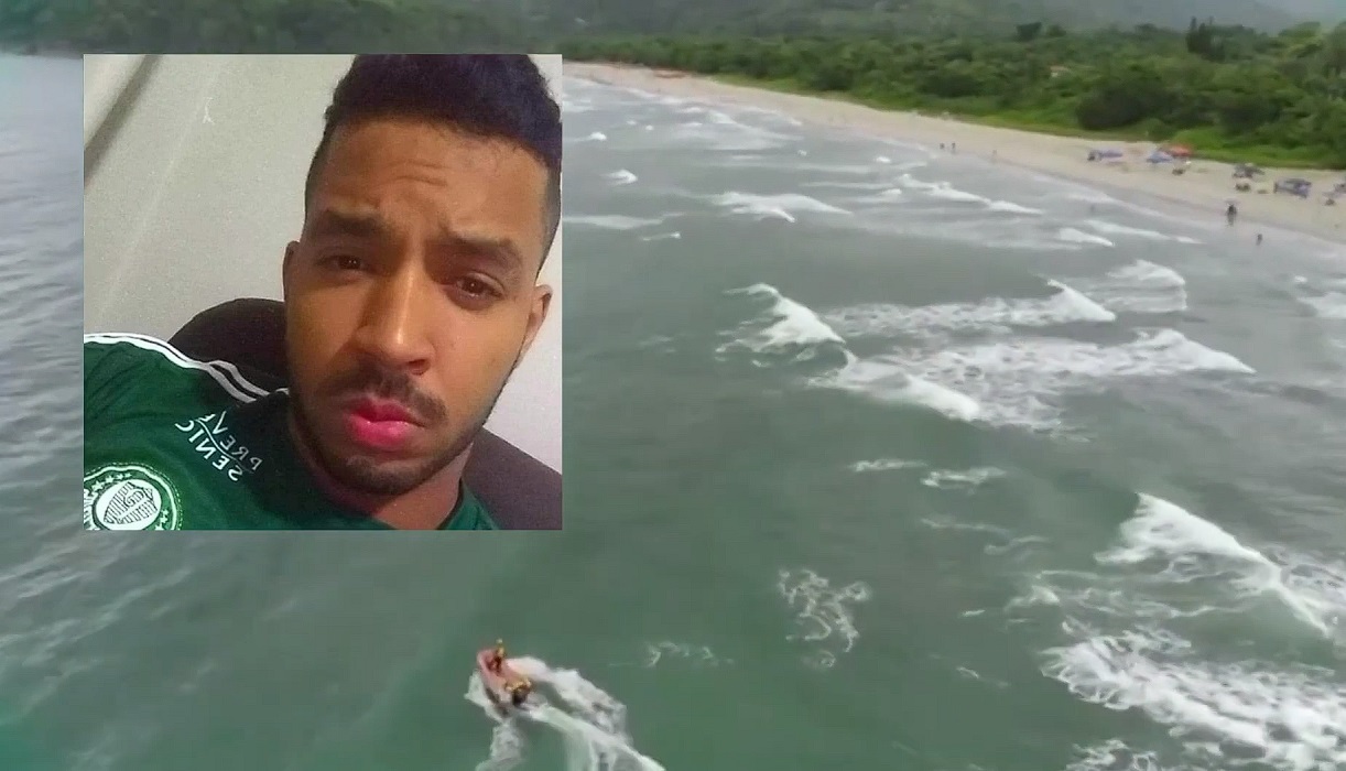 vista aérea da praia de Itamambuca, em Ubatuba. Bombeiros encerram as buscas pelo turista desaparecido em praia de Ubatuba, confirma Capitão do GBMar
