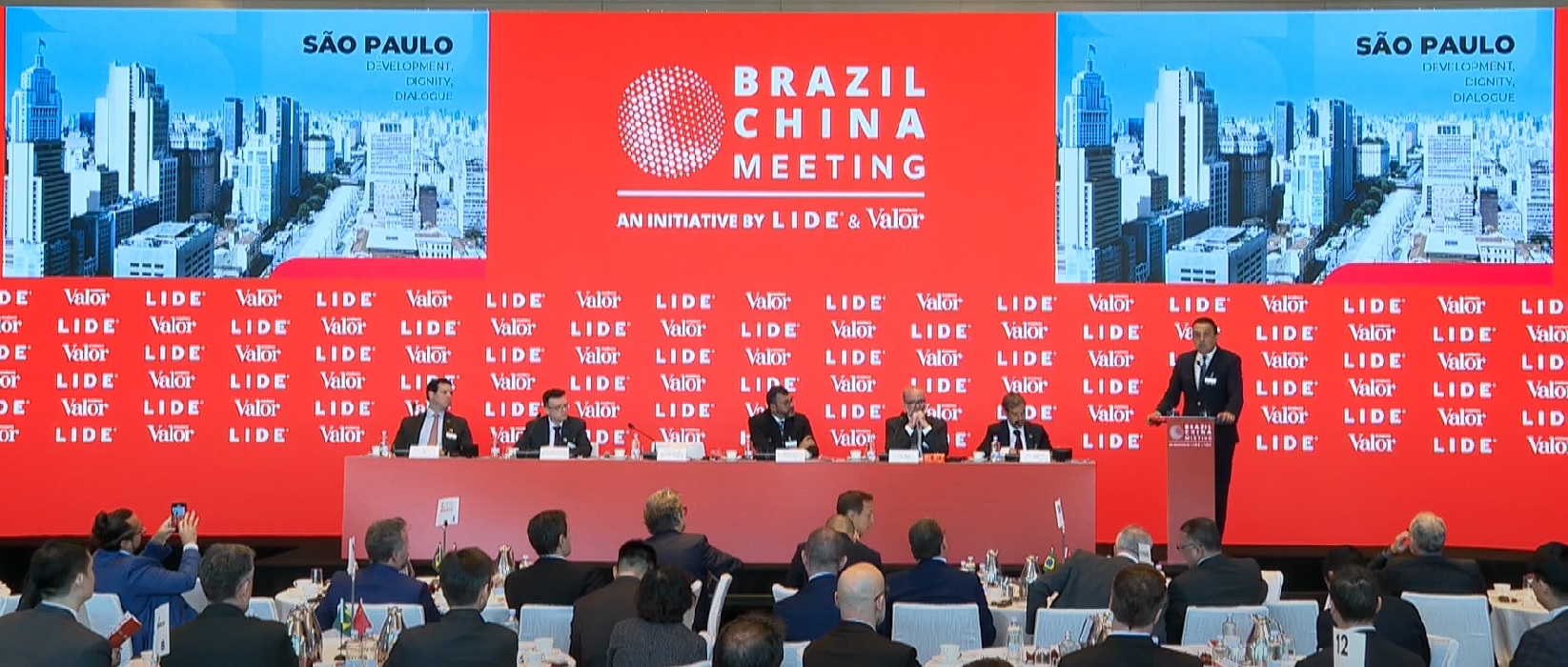 Brazil China Meeting: Felicio Ramuth discursa no primeiro dia de evento. Foto: Reprodução/LIDE