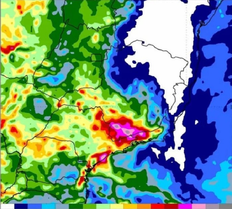 Alerta Vermelho para chuvas intensas no Litoral de SP. - Foto: INMET