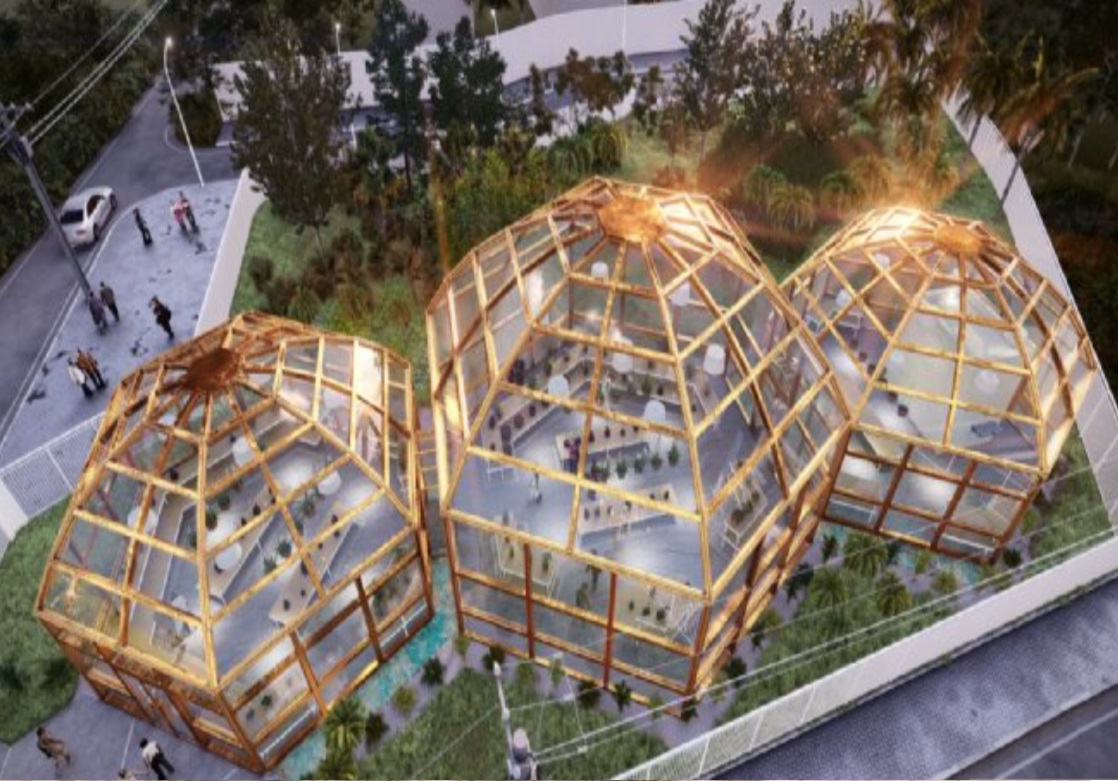 imagens da maquete eletrônica do Orquidário Municipal que será construído no bairro São Francisco, em São Sebastião. Foto: PMSS