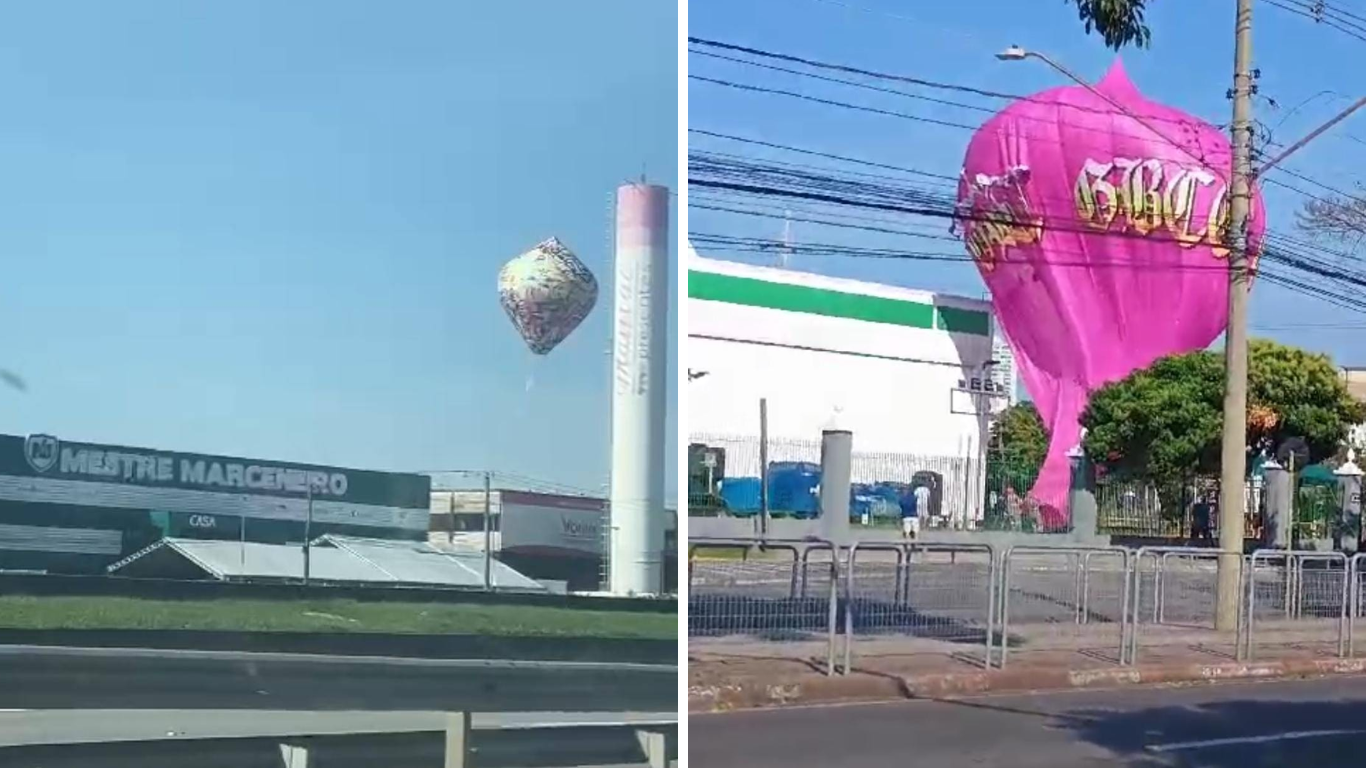 Dois balões cairam na zona sul de São Jose dos Campos na manhã deste domingo (17)