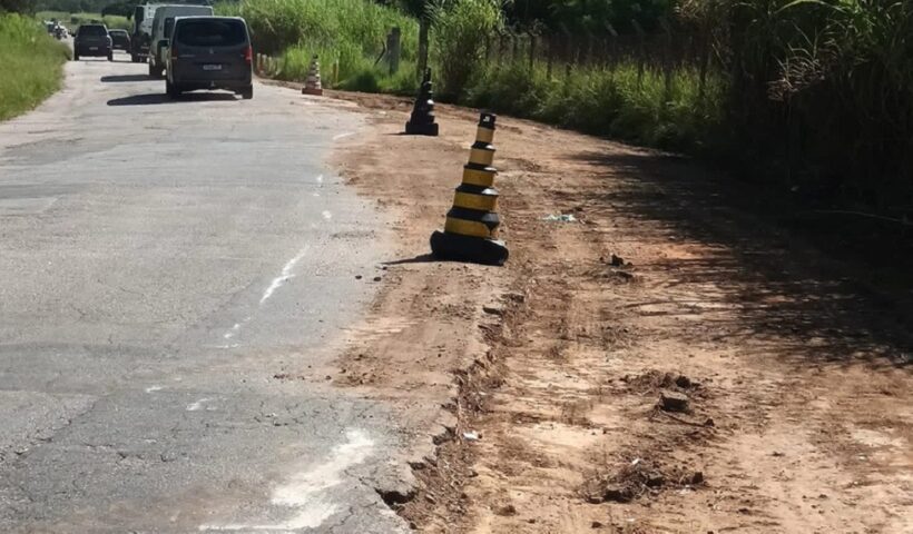 estrada com buracos. Estrada Putim-Tamoios, em São José será interditada para obras nesta segunda (25)