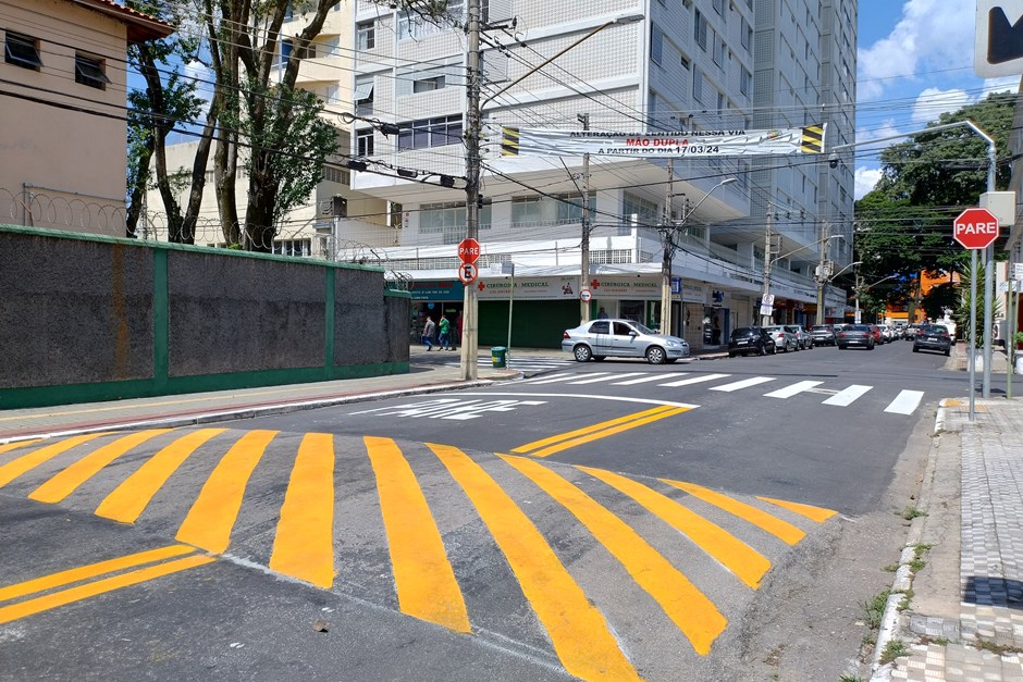 Rua localizada no centro de São José dos Campos terá mão inglesa, a partir deste domingo