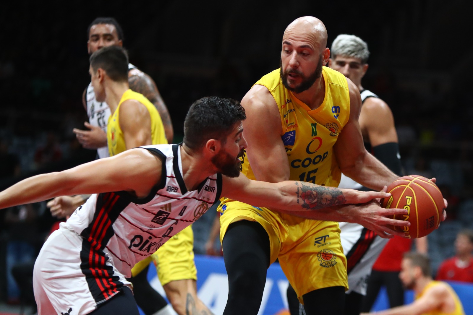 Jogo entre São José Basketball e Flamengo no Rio de Janeiro pelo NBB 2023/2024
