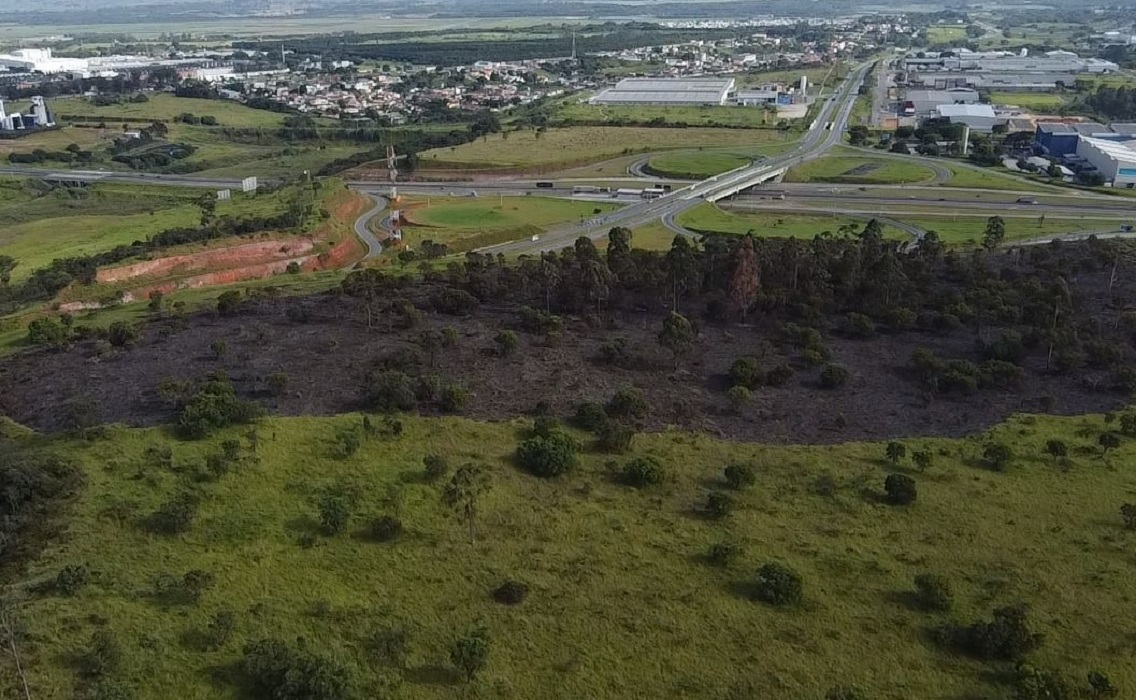 Queimada atinge 40.000m² de vegetação em Taubaté