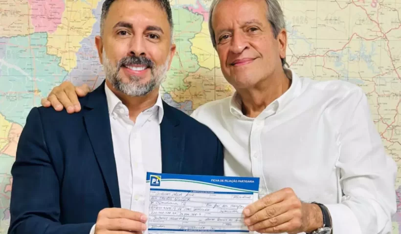 Anderson Senna ao lado de Waldemar Costa Neto, presidente do PL. Foto: Divulgação