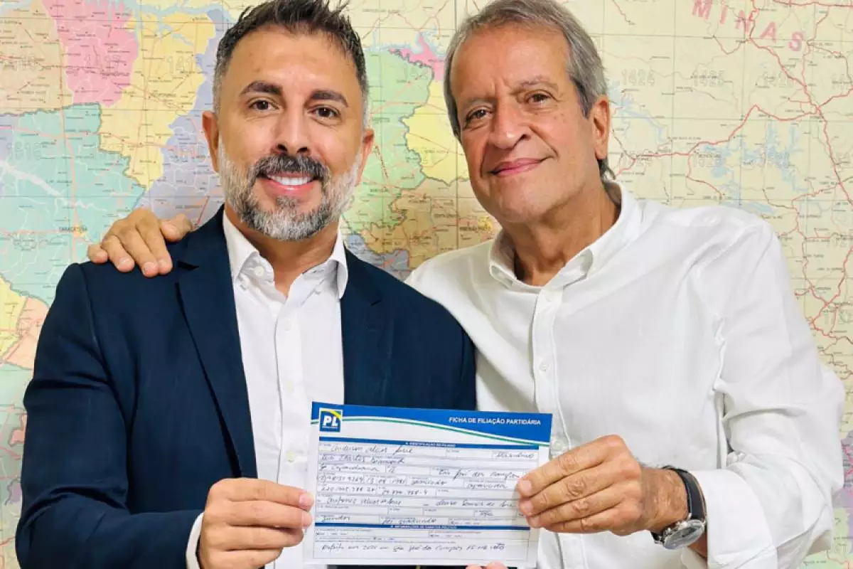 Anderson Senna ao lado de Waldemar Costa Neto, presidente do PL