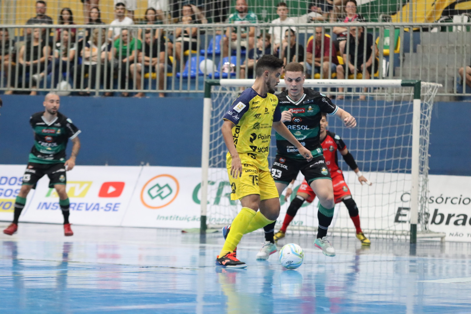 Jogo entre São José Futsal e Marreco pela terceira rodada da Liga Nacional 2024