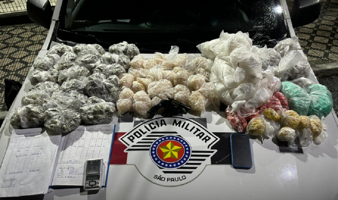 Jovem de 18 anos é preso com grande quantidade de drogas em Taubaté