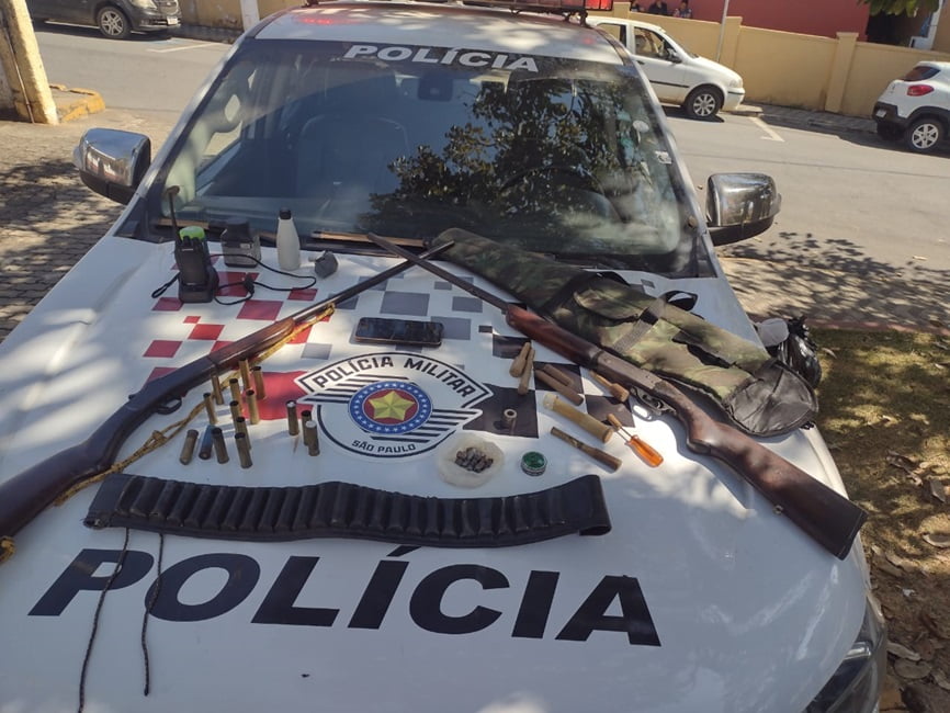 PM prende quatro por posse ilegal de armas em São Luiz do Paraitinga e Cunha