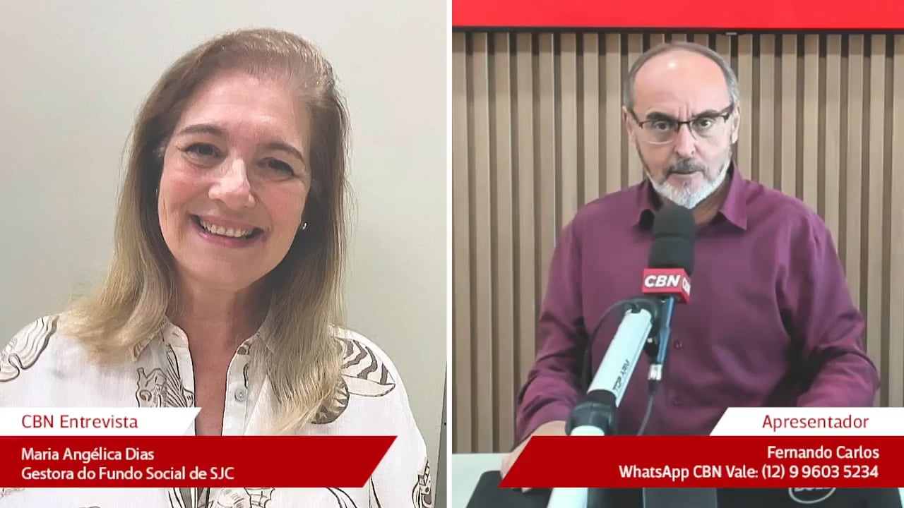 Maria Angélica Dias, Gestora do Fundo Social de Solidariedade, em entrevista ao Jornal CBN Vale 1ª Edição